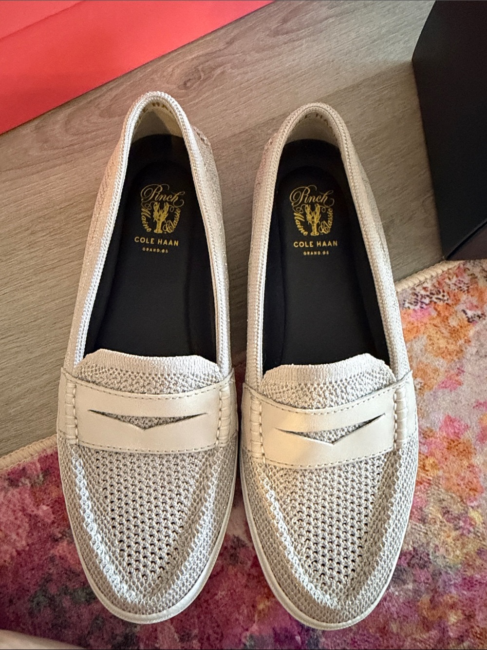 Cole Haan Pinch Weekender LX Stitchlite Loafer metallic silver size 9